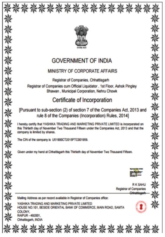 COI Certificate